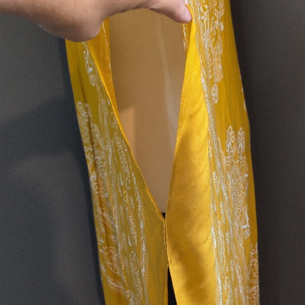 Maurices Mustard Kimono with Ivory Accents - Picture 6 of 8